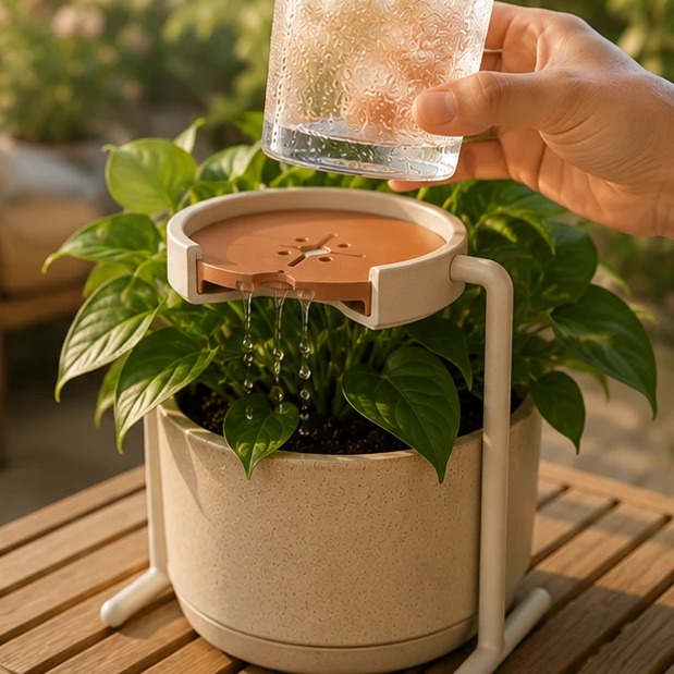 Lifting a drink off the Quench coaster